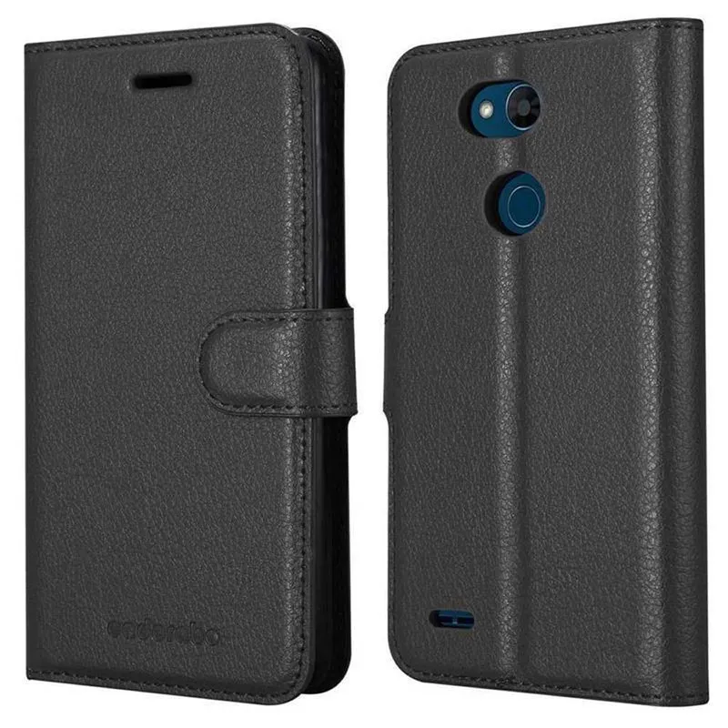 Cadorabo Hülle kompatibel mit LG X POWER 3 Schutzhülle mit Magnetverschluss, Standfunktion und Kartenfach