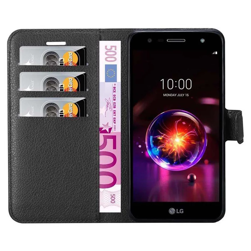Cadorabo Hülle kompatibel mit LG X POWER 3 Schutzhülle mit Magnetverschluss, Standfunktion und Kartenfach
