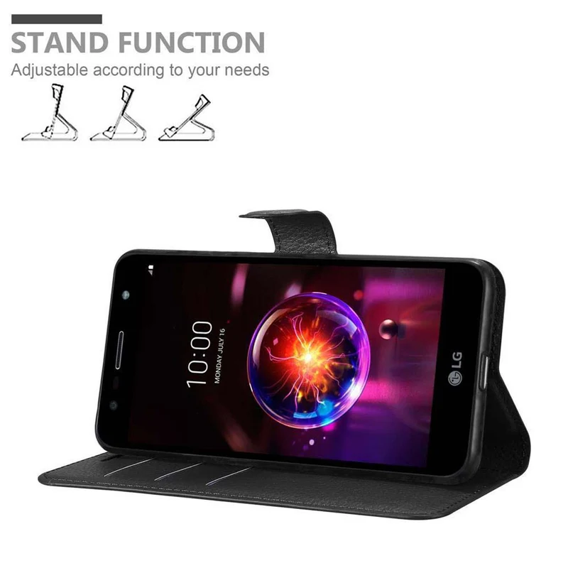 Cadorabo Hülle kompatibel mit LG X POWER 3 Schutzhülle mit Magnetverschluss, Standfunktion und Kartenfach