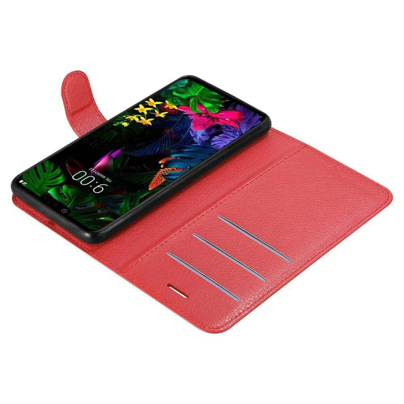 Cadorabo Hülle kompatibel mit LG G8 ThinQ Schutzhülle mit Magnetverschluss, Standfunktion und Kartenfach