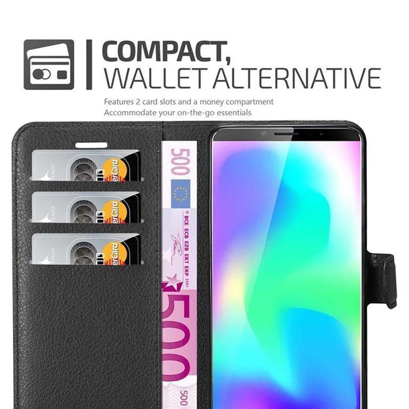 Cadorabo Hülle kompatibel mit Cubot X19 Schutzhülle mit Magnetverschluss, Standfunktion und Kartenfach