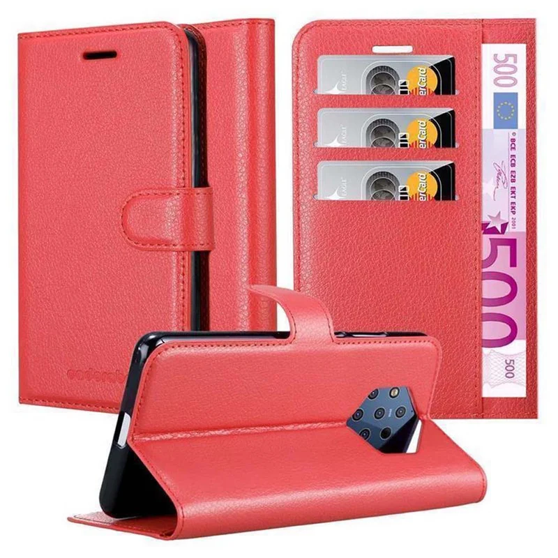 Cadorabo Hülle kompatibel mit Nokia 9 PureView Schutzhülle mit Magnetverschluss, Standfunktion und Kartenfach
