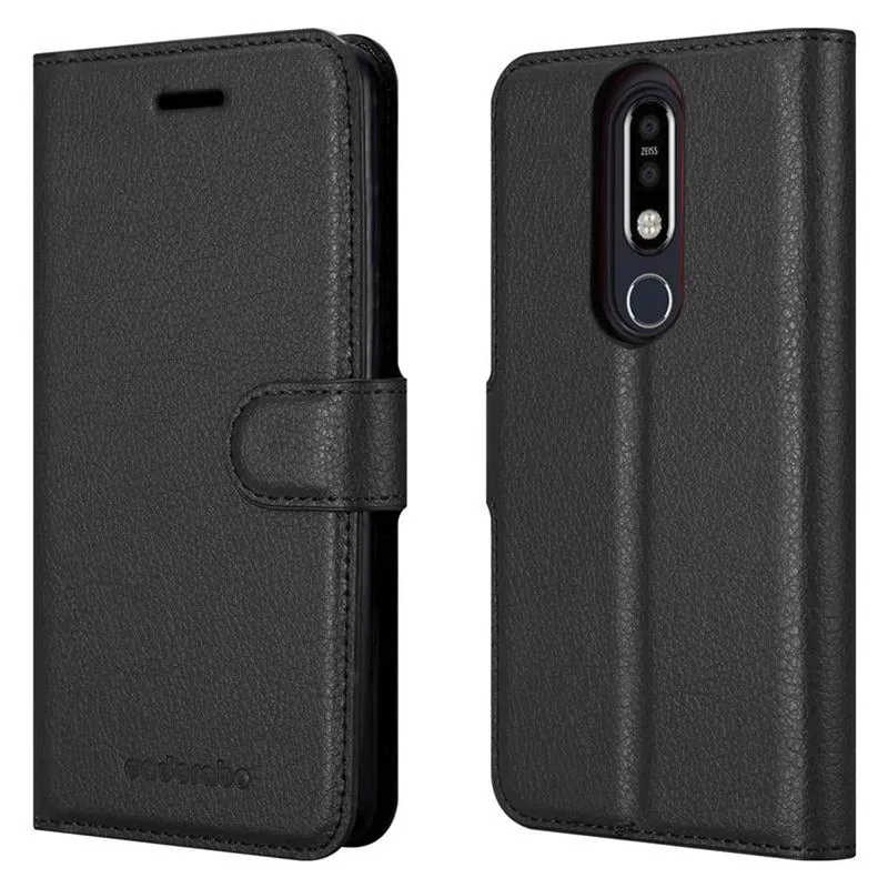 Cadorabo Hülle kompatibel mit Nokia 8,1 Schutzhülle mit Magnetverschluss, Standfunktion und Kartenfach