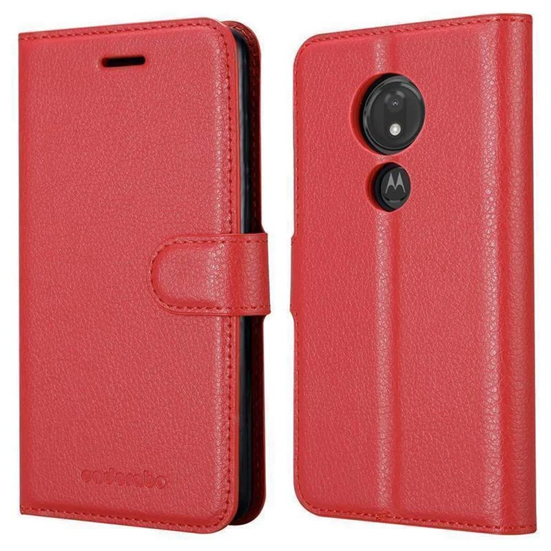 Cadorabo Hülle kompatibel mit Motorola MOTO G7 POWER Schutzhülle mit Magnetverschluss, Standfunktion und Kartenfach