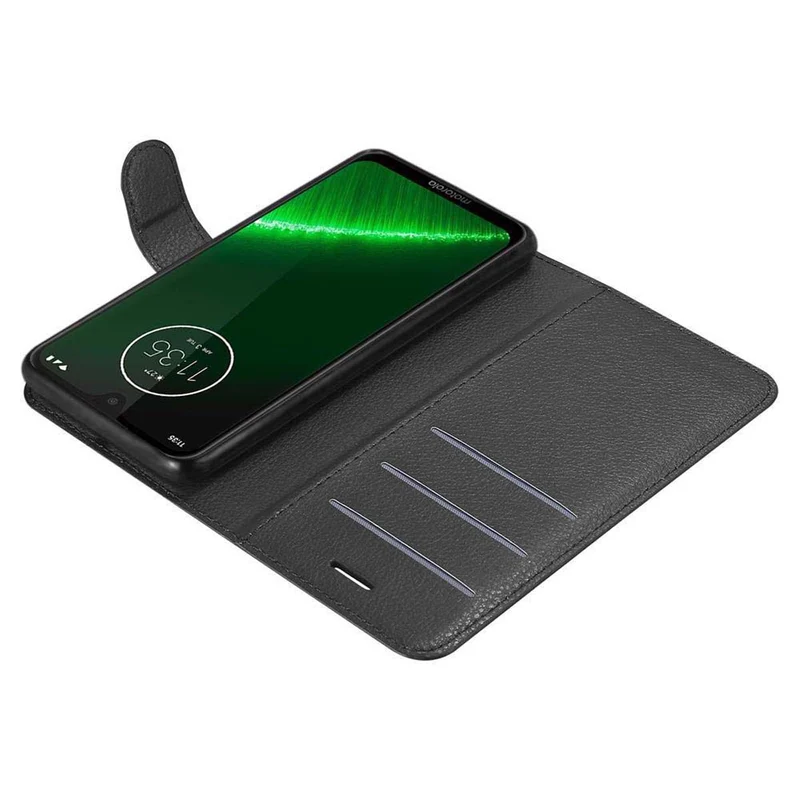 Cadorabo Hülle kompatibel mit Motorola MOTO G7 / G7 PLUS Schutzhülle mit Magnetverschluss, Standfunktion und Kartenfach