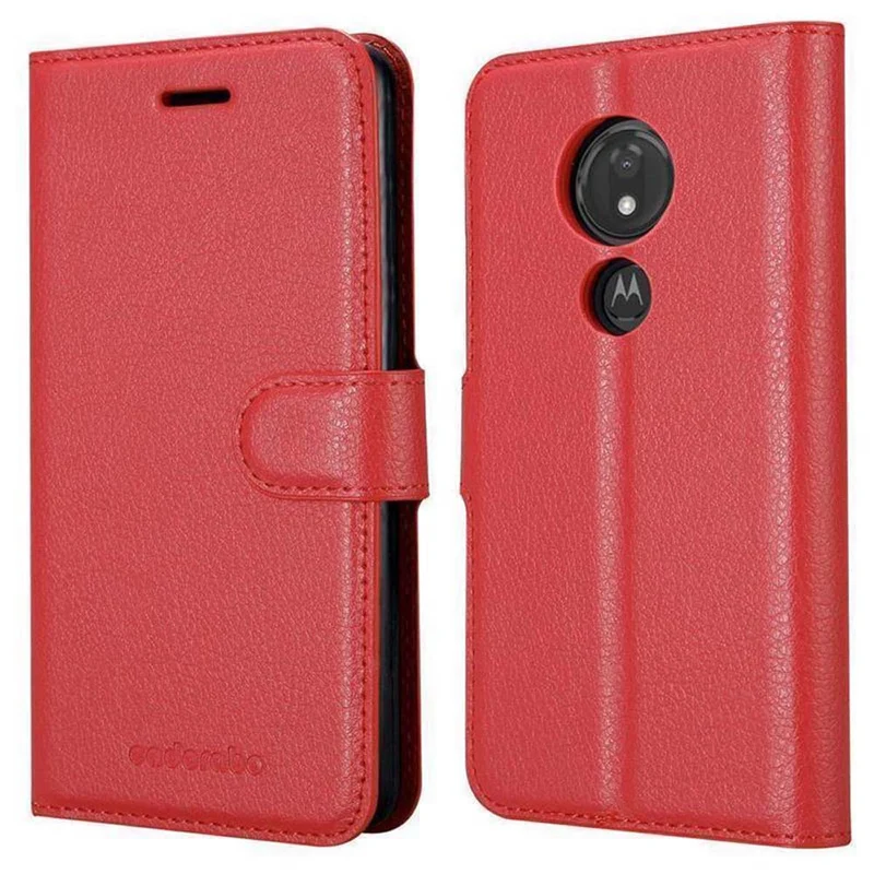 Cadorabo Hülle kompatibel mit Motorola MOTO G7 PLAY Schutzhülle mit Magnetverschluss, Standfunktion und Kartenfach