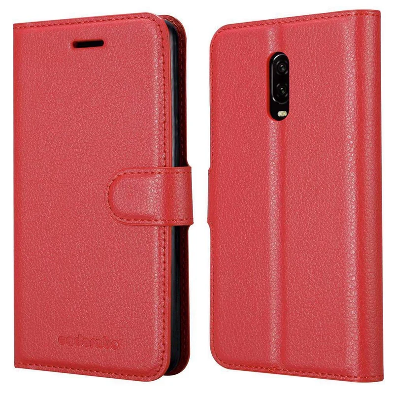 Cadorabo Hülle kompatibel mit OnePlus 7 Schutzhülle mit Magnetverschluss, Standfunktion und Kartenfach