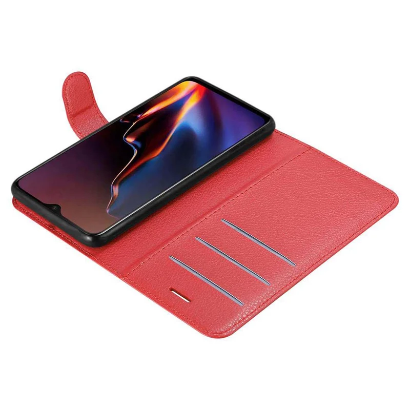 Cadorabo Hülle kompatibel mit OnePlus 7 Schutzhülle mit Magnetverschluss, Standfunktion und Kartenfach
