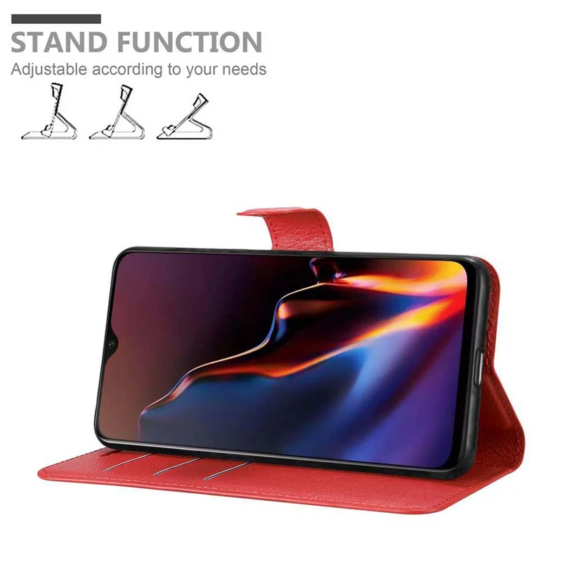 Cadorabo Hülle kompatibel mit OnePlus 7 Schutzhülle mit Magnetverschluss, Standfunktion und Kartenfach