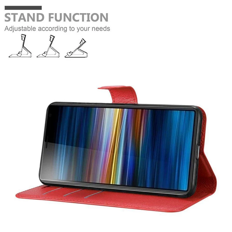 Cadorabo Hülle kompatibel mit Sony Xperia L3 Schutzhülle mit Magnetverschluss, Standfunktion und Kartenfach