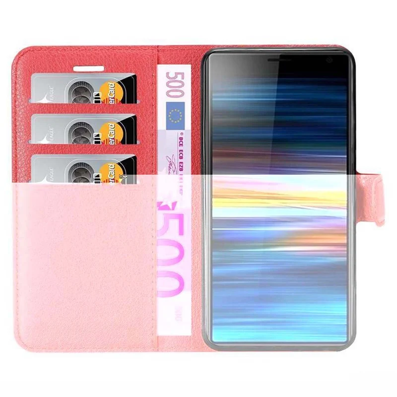 Cadorabo Hülle kompatibel mit Sony Xperia L3 Schutzhülle mit Magnetverschluss, Standfunktion und Kartenfach