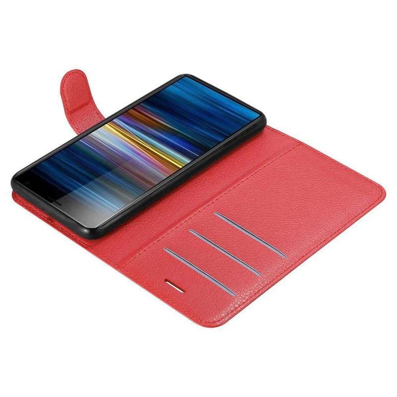 Cadorabo Hülle kompatibel mit Sony Xperia L3 Schutzhülle mit Magnetverschluss, Standfunktion und Kartenfach