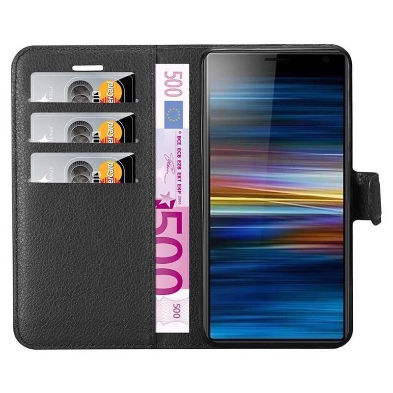 Cadorabo Hülle kompatibel mit Sony Xperia L3 Schutzhülle mit Magnetverschluss, Standfunktion und Kartenfach