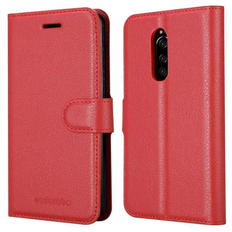 Cadorabo Hülle kompatibel mit Sony Xperia 1 / Xperia XZ4 Schutzhülle mit Magnetverschluss, Standfunktion und Kartenfach