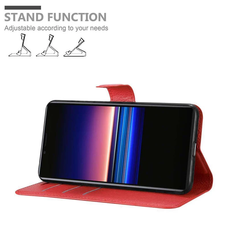 Cadorabo Hülle kompatibel mit Sony Xperia 1 / Xperia XZ4 Schutzhülle mit Magnetverschluss, Standfunktion und Kartenfach