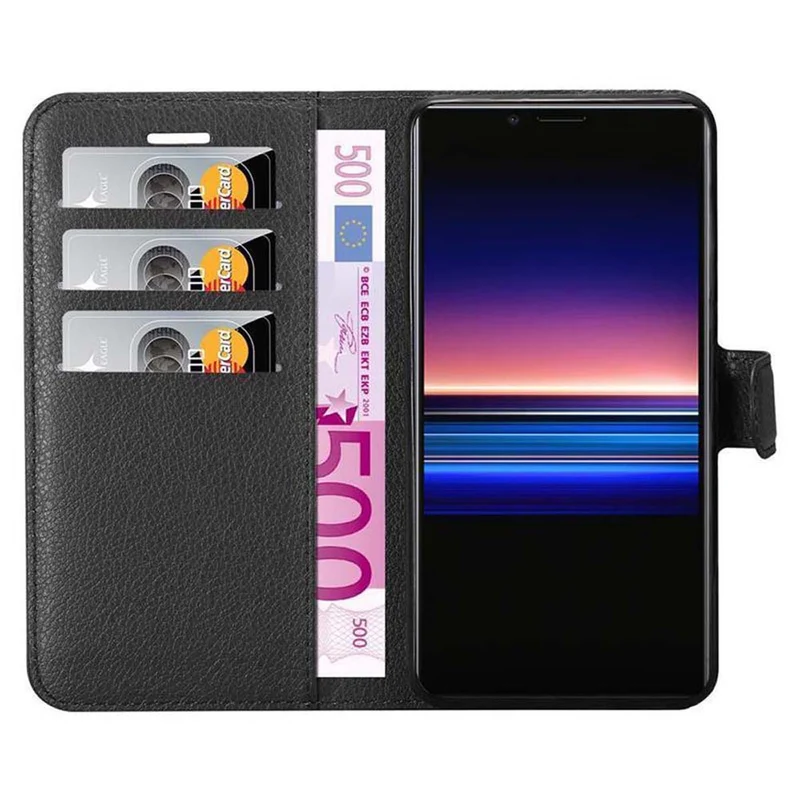 Cadorabo Hülle kompatibel mit Sony Xperia 1 / Xperia XZ4 Schutzhülle mit Magnetverschluss, Standfunktion und Kartenfach