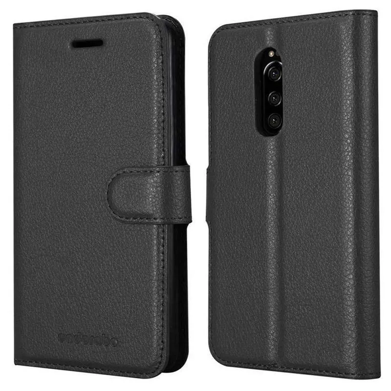 Cadorabo Hülle kompatibel mit Sony Xperia 1 / Xperia XZ4 Schutzhülle mit Magnetverschluss, Standfunktion und Kartenfach
