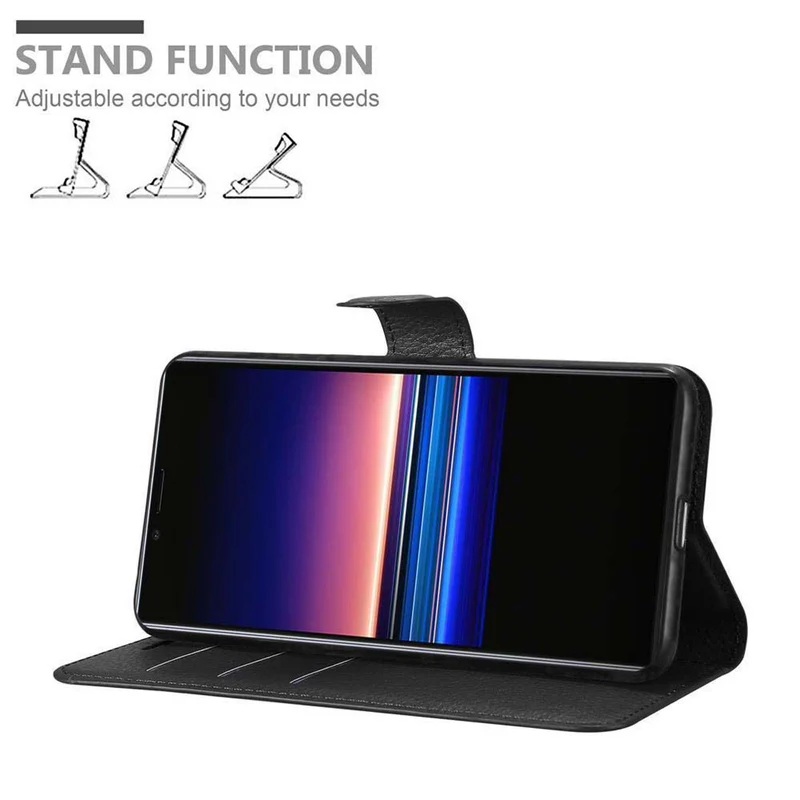 Cadorabo Hülle kompatibel mit Sony Xperia 1 / Xperia XZ4 Schutzhülle mit Magnetverschluss, Standfunktion und Kartenfach