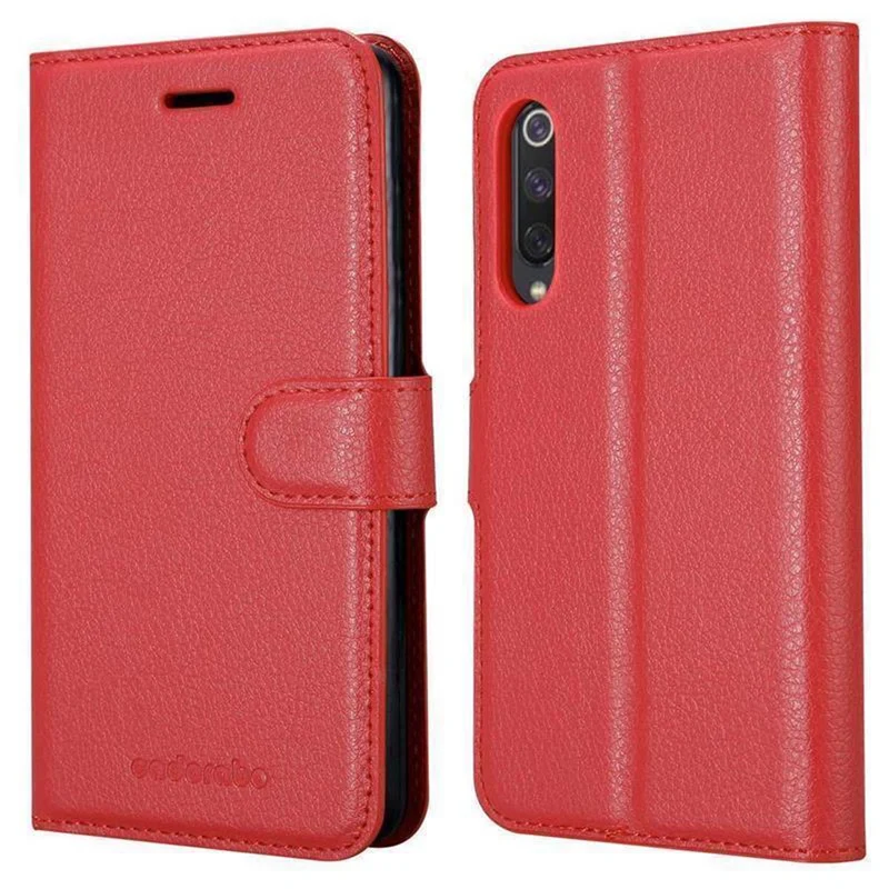Cadorabo Hülle kompatibel mit Xiaomi Mi 9 Schutzhülle mit Magnetverschluss, Standfunktion und Kartenfach
