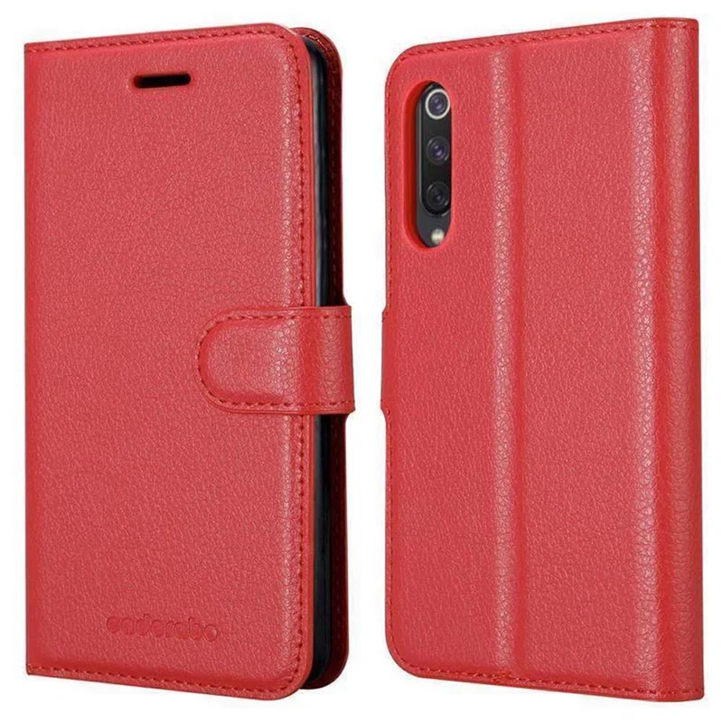 Cadorabo Hülle kompatibel mit Xiaomi Mi 9 Schutzhülle mit Magnetverschluss, Standfunktion und Kartenfach