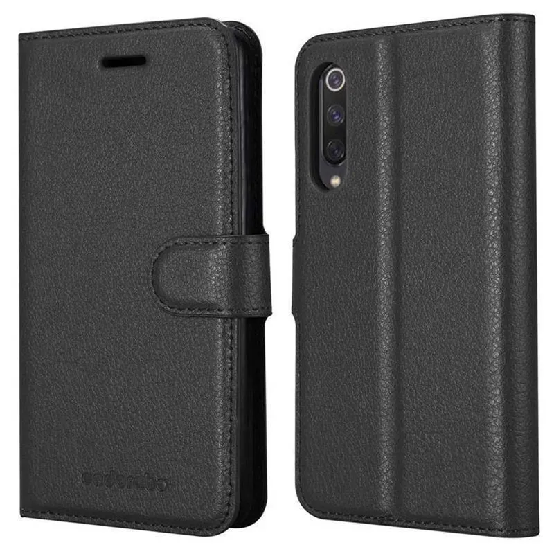 Cadorabo Hülle kompatibel mit Xiaomi Mi 9 Schutzhülle mit Magnetverschluss, Standfunktion und Kartenfach