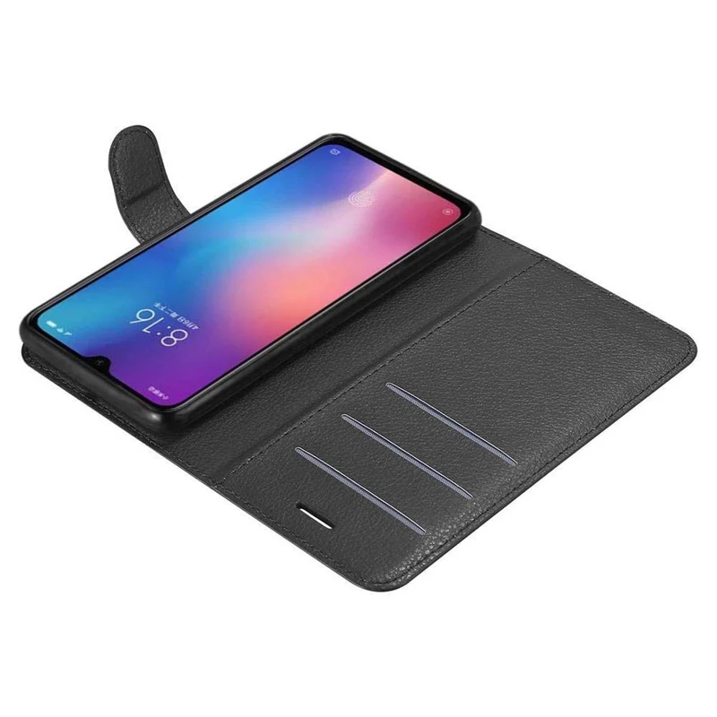 Cadorabo Hülle kompatibel mit Xiaomi Mi 9 Schutzhülle mit Magnetverschluss, Standfunktion und Kartenfach