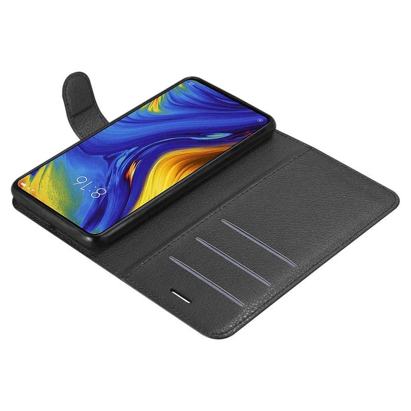 Cadorabo Hülle kompatibel mit Xiaomi Mi MIX 3 Schutzhülle mit Magnetverschluss, Standfunktion und Kartenfach