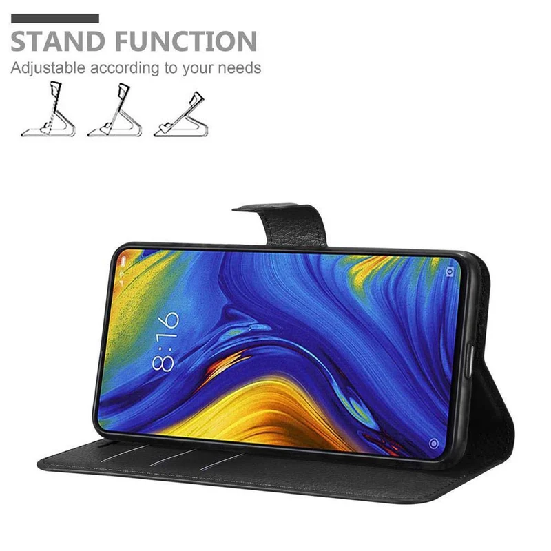 Cadorabo Hülle kompatibel mit Xiaomi Mi MIX 3 Schutzhülle mit Magnetverschluss, Standfunktion und Kartenfach