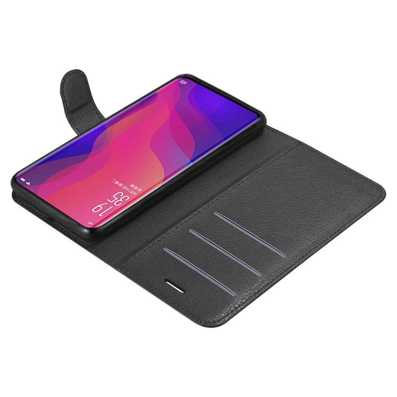 Cadorabo Hülle kompatibel mit Oppo FIND X Schutzhülle mit Magnetverschluss, Standfunktion und Kartenfach