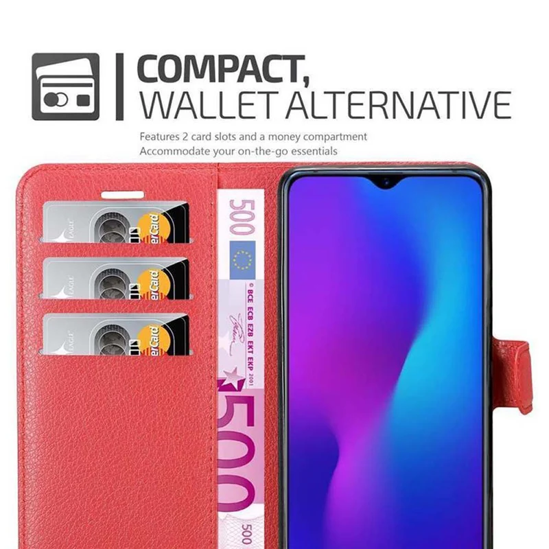 Cadorabo Hülle kompatibel mit Oppo R17 Schutzhülle mit Magnetverschluss, Standfunktion und Kartenfach