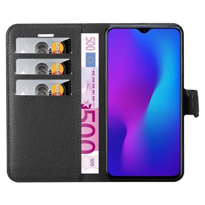 Cadorabo Hülle kompatibel mit Oppo R17 Schutzhülle mit Magnetverschluss, Standfunktion und Kartenfach