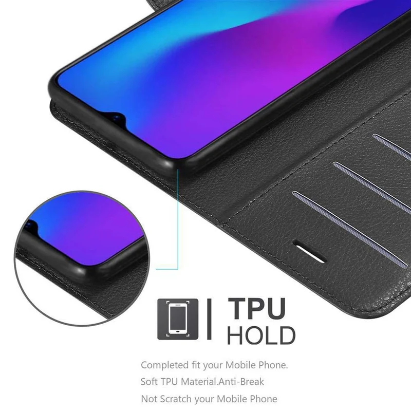 Cadorabo Hülle kompatibel mit Oppo R17 Schutzhülle mit Magnetverschluss, Standfunktion und Kartenfach
