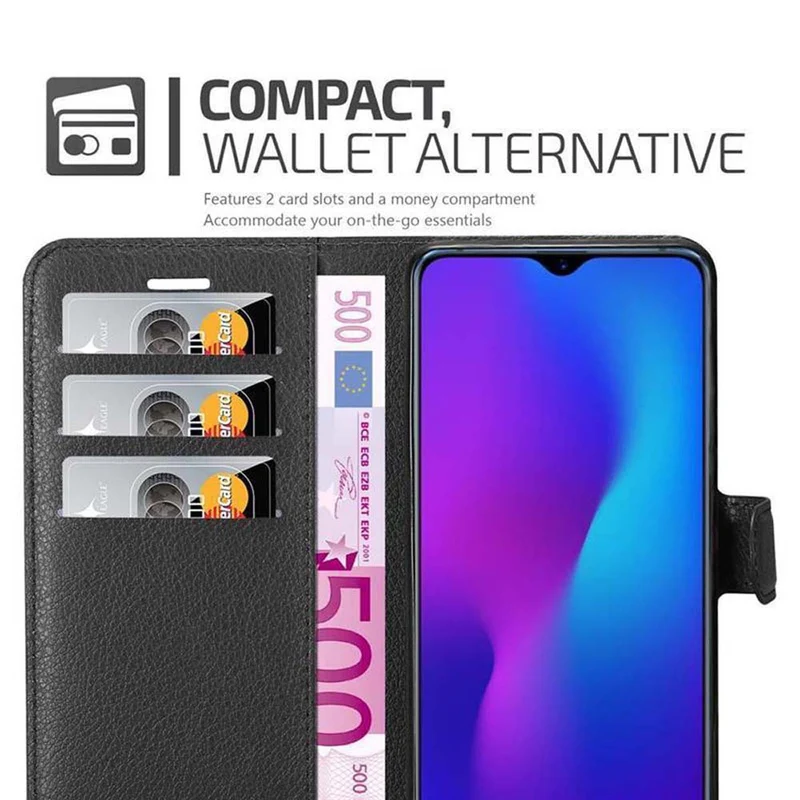 Cadorabo Hülle kompatibel mit Oppo R17 Schutzhülle mit Magnetverschluss, Standfunktion und Kartenfach