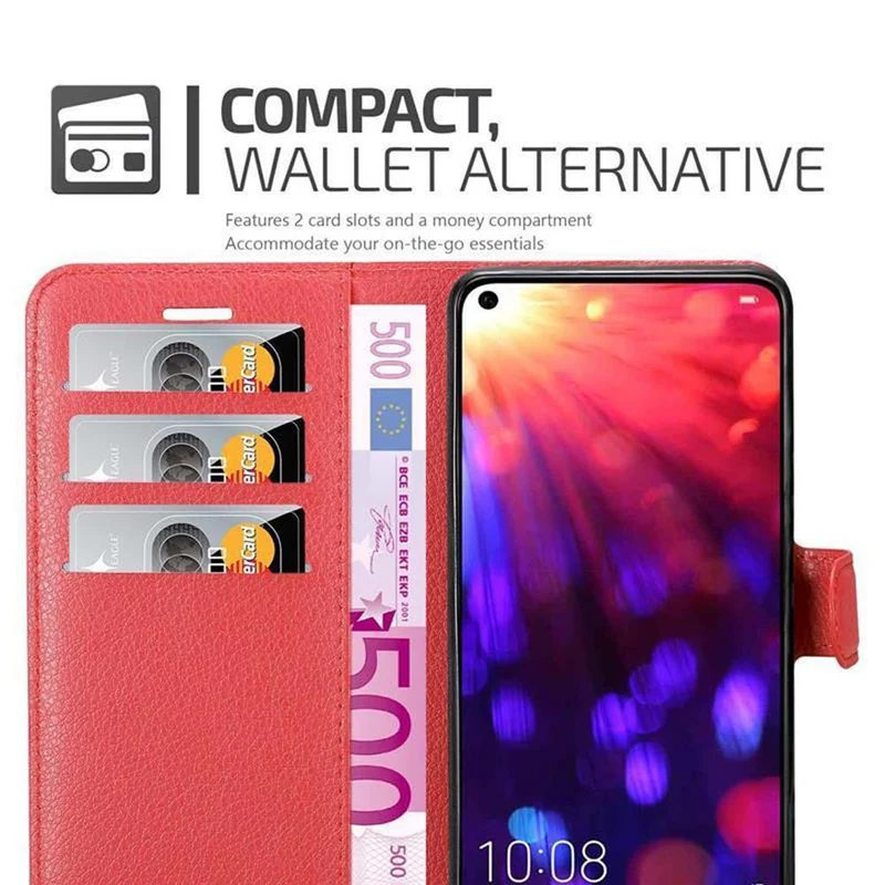 Cadorabo Hülle kompatibel mit Honor View 20 Schutzhülle mit Magnetverschluss, Standfunktion und Kartenfach