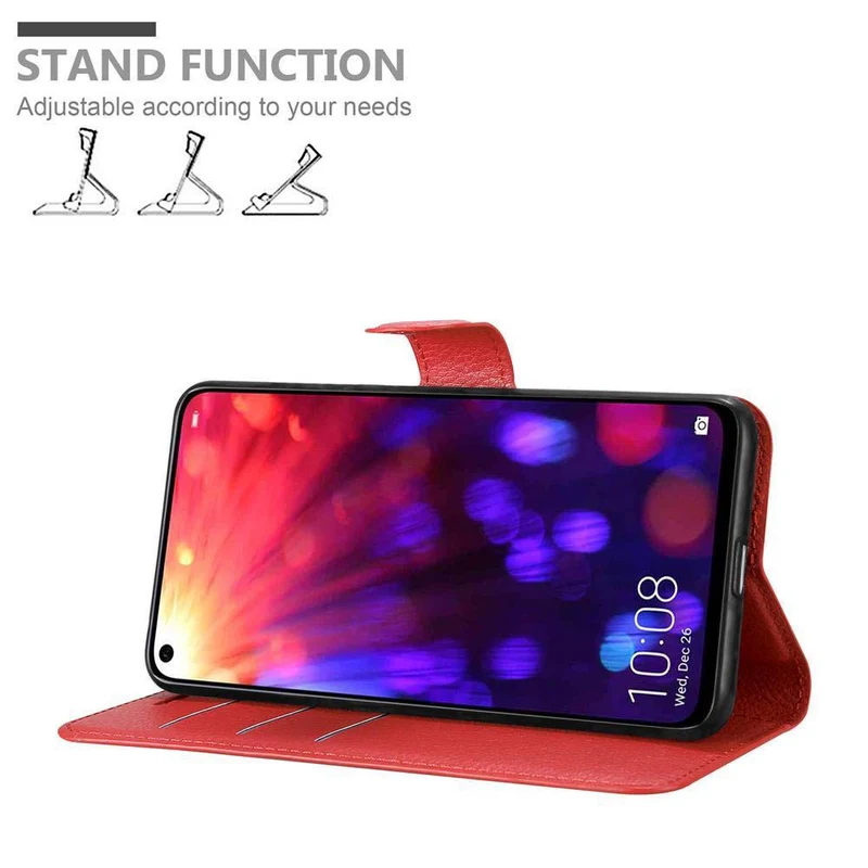 Cadorabo Hülle kompatibel mit Honor View 20 Schutzhülle mit Magnetverschluss, Standfunktion und Kartenfach