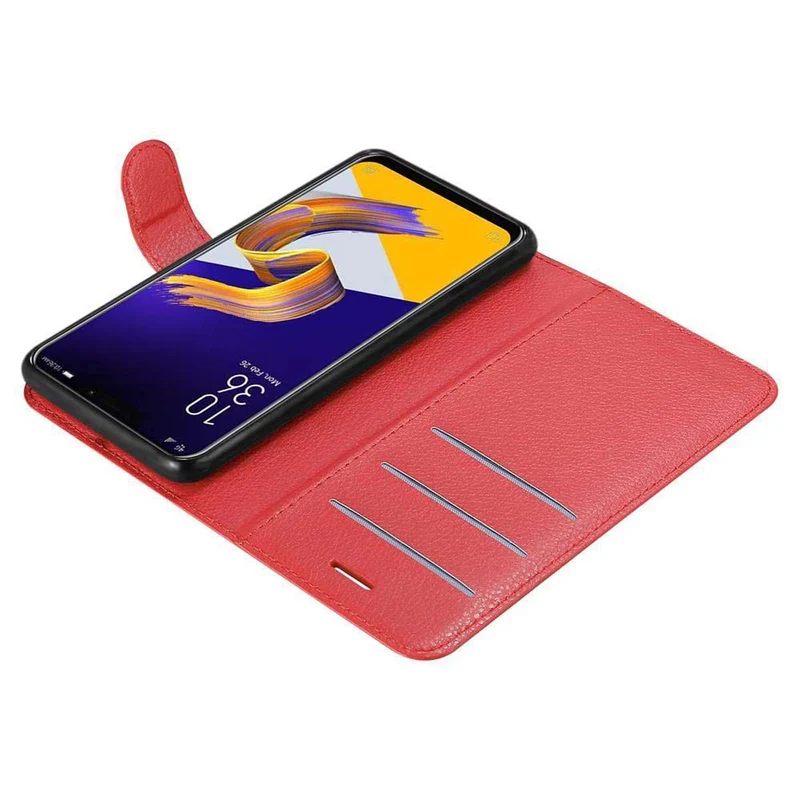 Cadorabo Hülle kompatibel mit Asus ZenFone 5Z Schutzhülle mit Magnetverschluss, Standfunktion und Kartenfach