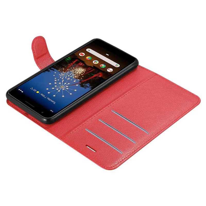 Cadorabo Hülle kompatibel mit Google PIXEL 3A Schutzhülle mit Magnetverschluss, Standfunktion und Kartenfach