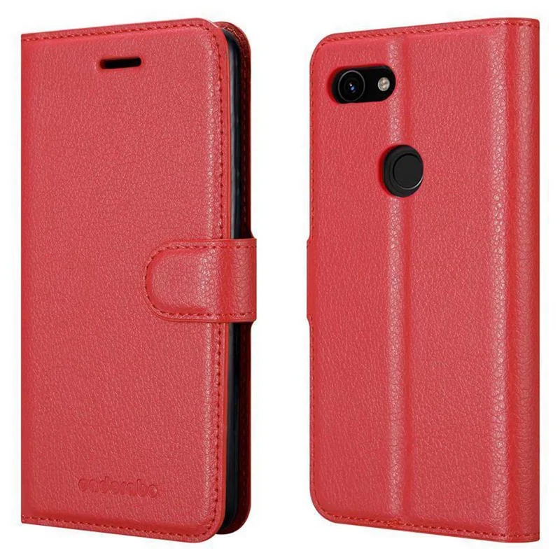 Cadorabo Hülle kompatibel mit Google PIXEL 3A Schutzhülle mit Magnetverschluss, Standfunktion und Kartenfach