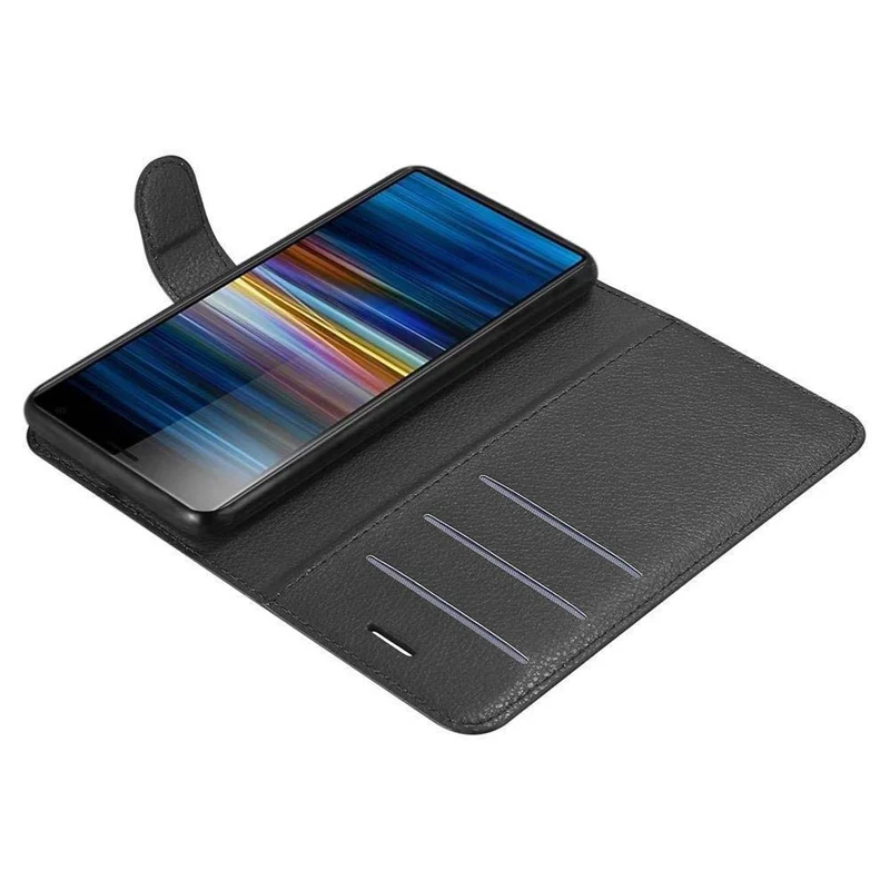 Cadorabo Hülle kompatibel mit Sony Xperia 10 PLUS Schutzhülle mit Magnetverschluss, Standfunktion und Kartenfach