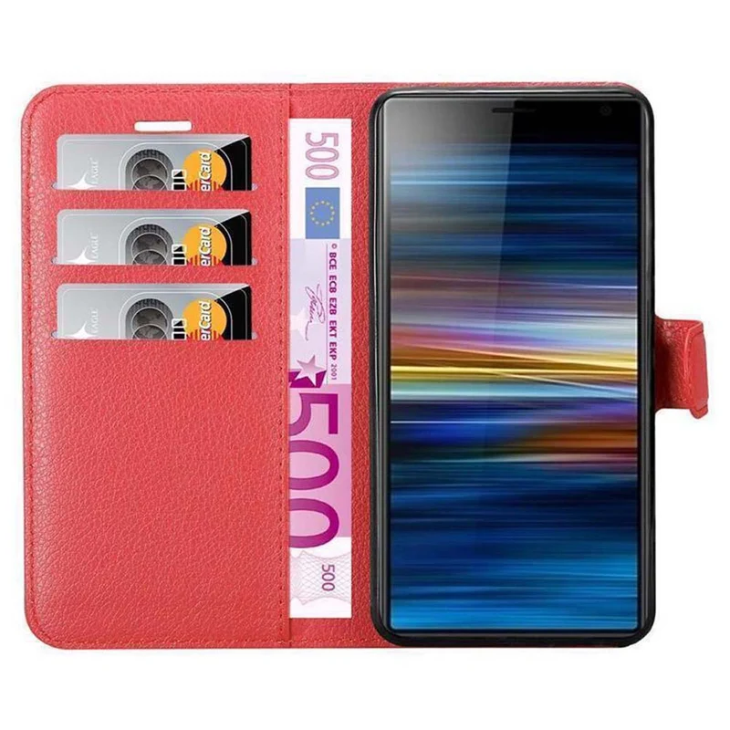 Cadorabo Hülle kompatibel mit Sony Xperia 10 / Xperia XA3 Schutzhülle mit Magnetverschluss, Standfunktion und Kartenfach