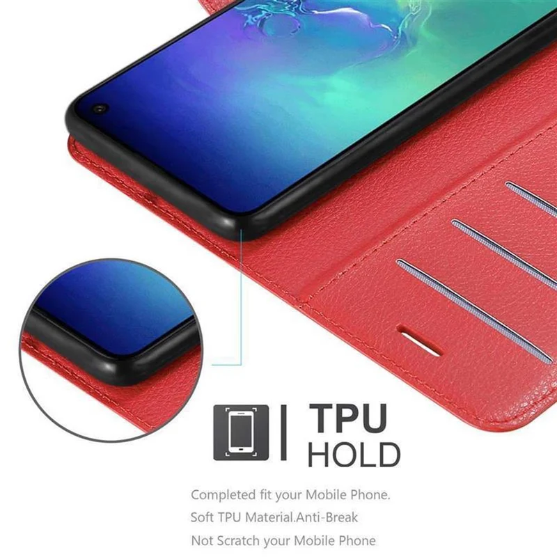 Cadorabo Hülle kompatibel mit Samsung Galaxy S10e Schutzhülle mit Magnetverschluss, Standfunktion und Kartenfach