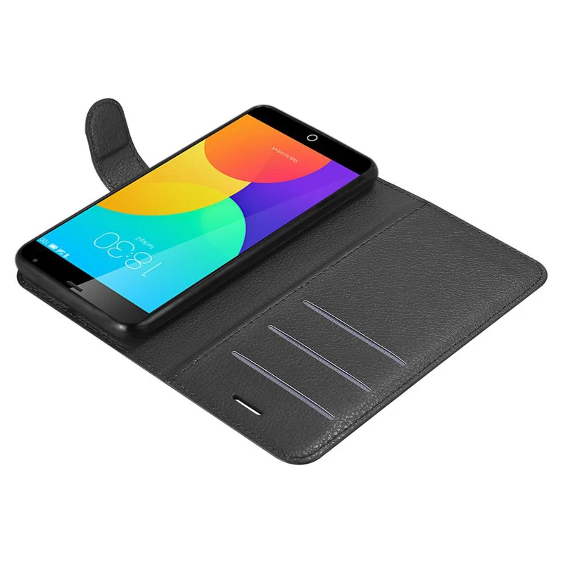 Cadorabo Hülle kompatibel mit MEIZU MX4 Schutzhülle mit Magnetverschluss, Standfunktion und Kartenfach