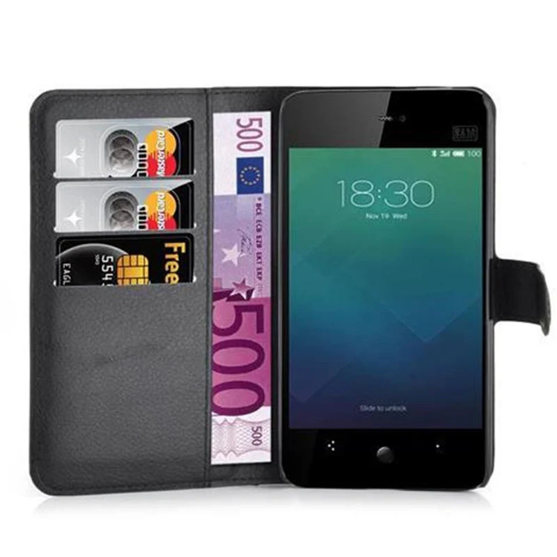 Cadorabo Hülle kompatibel mit MEIZU MX4 Schutzhülle mit Magnetverschluss, Standfunktion und Kartenfach
