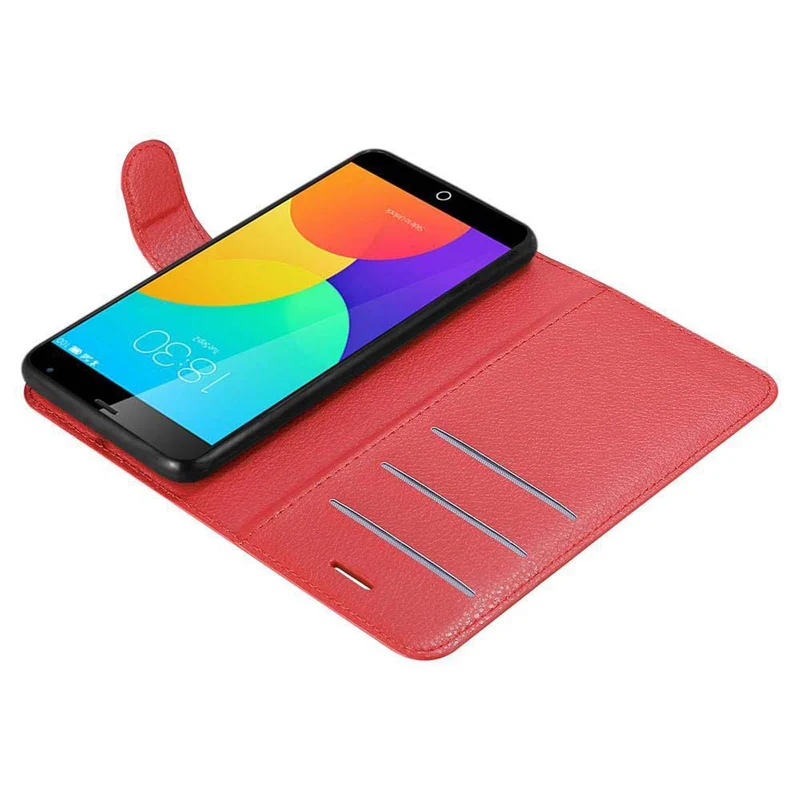 Cadorabo Hülle kompatibel mit MEIZU MX4 Schutzhülle mit Magnetverschluss, Standfunktion und Kartenfach