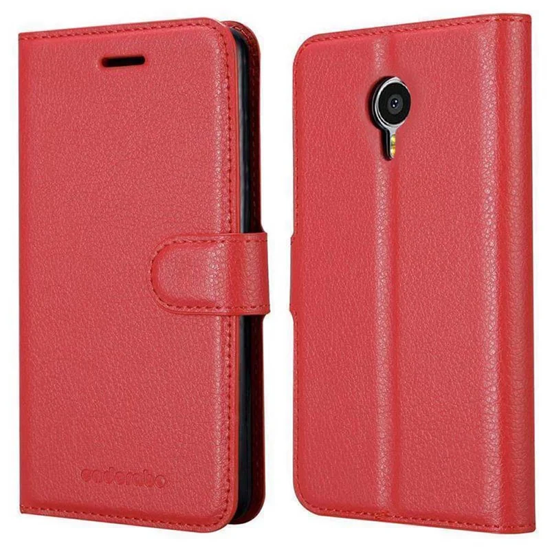 Cadorabo Hülle kompatibel mit MEIZU MX4 Schutzhülle mit Magnetverschluss, Standfunktion und Kartenfach