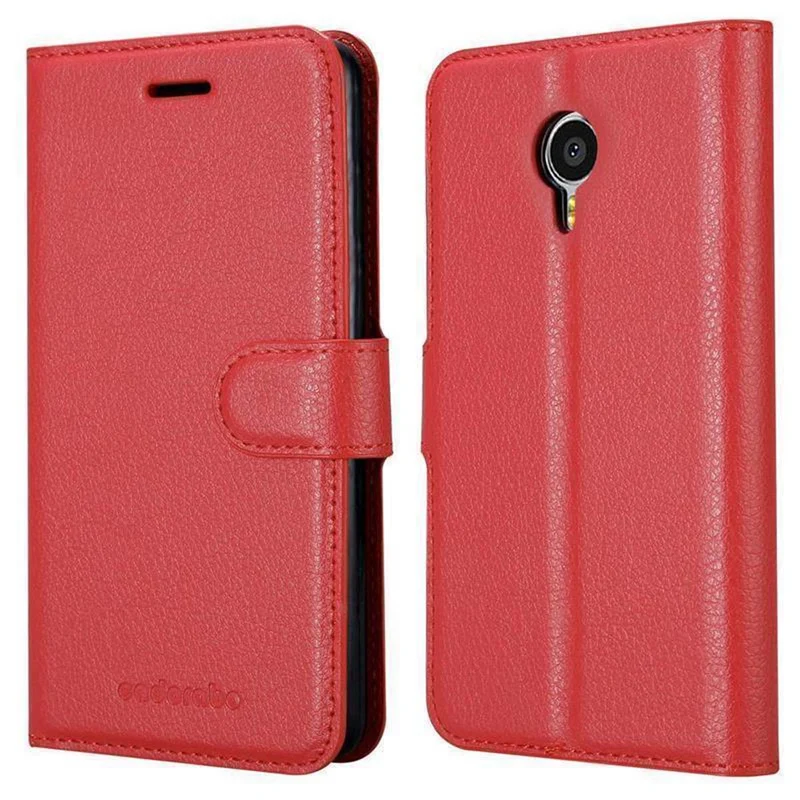 Cadorabo Hülle kompatibel mit MEIZU MX4 Schutzhülle mit Magnetverschluss, Standfunktion und Kartenfach