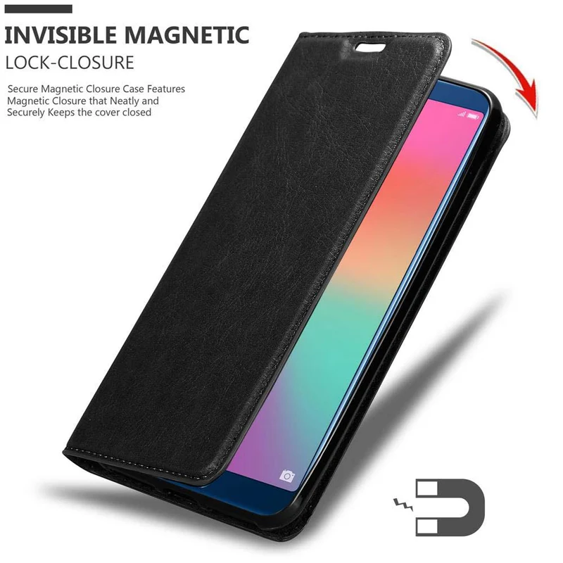 Cadorabo Hülle kompatibel mit Honor 10 LITE / Huawei P SMART 2019 Schutzhülle mit Magnetverschluss, Standfunktion und Kartenfach