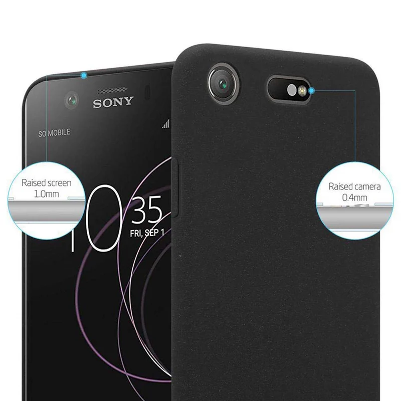 Cadorabo Hülle kompatibel mit Sony Xperia XZ1 COMPACT Hard Case Schutzhülle in Frosted Optik gegen Kratzer und Stöße