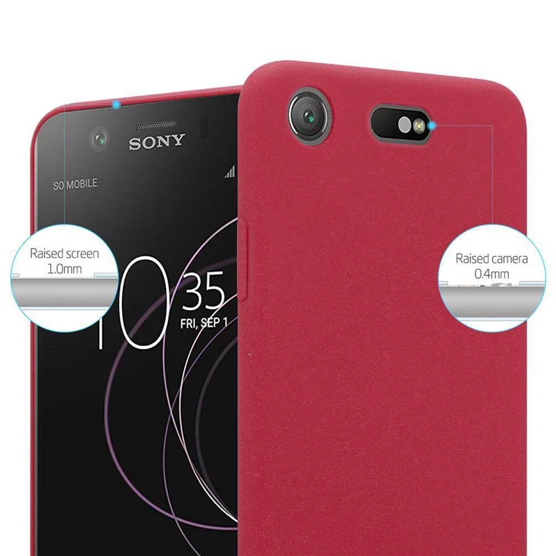 Cadorabo Hülle kompatibel mit Sony Xperia XZ1 COMPACT Hard Case Schutzhülle in Frosted Optik gegen Kratzer und Stöße