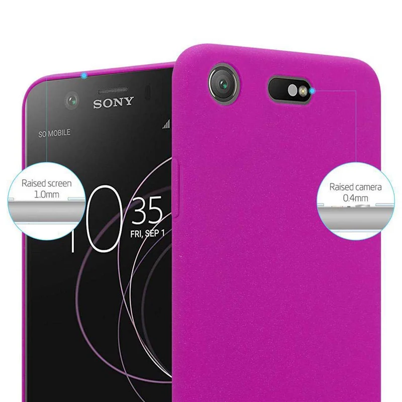 Cadorabo Hülle kompatibel mit Sony Xperia XZ1 COMPACT Hard Case Schutzhülle in Frosted Optik gegen Kratzer und Stöße